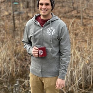 Grey Full Zip Hooded Sweatshirt