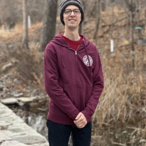 Burgundy Full Zip Hooded Sweatshirt