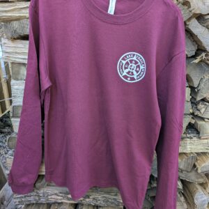 Maroon Long Sleeve Tshirt - Voyager Logo on Back