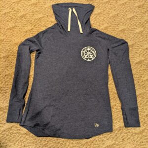 Blue Heather Long Sleeve Cowl T-Shirt